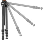 VEO 5 264CB-160S Carbon Tripod w/ Dual-Axis Head for Cameras & Smartphones