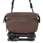 Vanguard VEO Lite W3L Camera & Everyday Waist Pack (Chocolate) – 3L Capacity, Fits Mirrorless Camera + Accessories, Tripod Strap, Adjustable Wear, Easy-Clean Water-Resistant Design