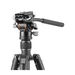 Vesta GO 234 AV10 Aluminum Travel Tripod w/ Counterbalancing Video Head